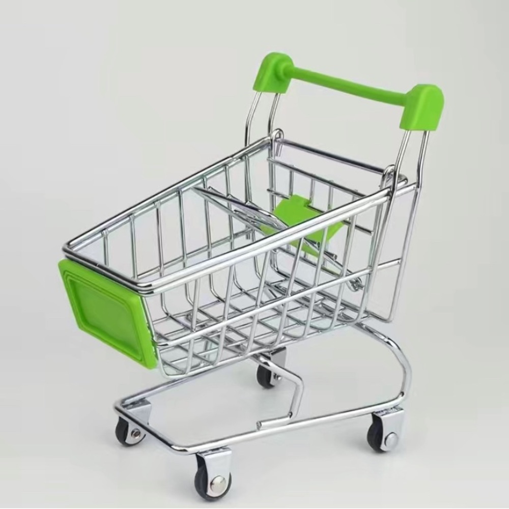 Mini Shopping Cart Storage/Perfect For Kids Pretend Shopping 🛍️ /Toy - 1PC - Picture 4 of 12